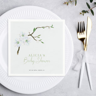 Pastel blue floral boy baby shower  napkin