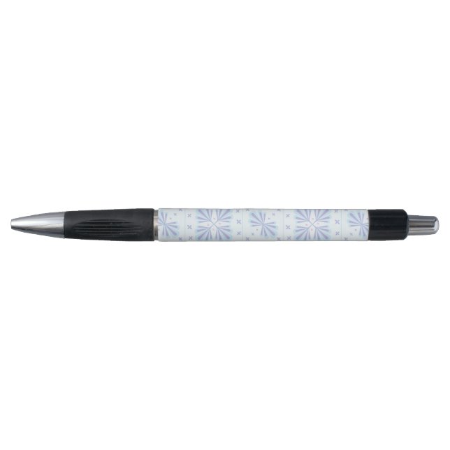 Pastel Blue Geometric Floral Repeat Pattern  (Front)
