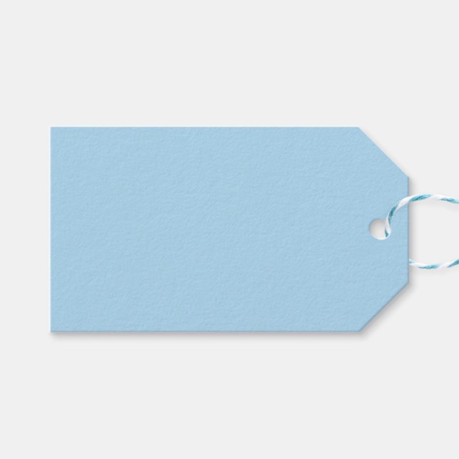 Pastel Blue Gift Tag (Front (Horizontal))