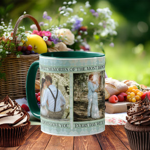 Pastel Blue Green Wedding Photo Keepsake Mug