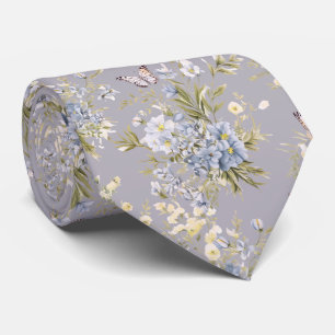 Pastel blue grey wildflower spring garden flowers tie
