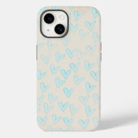 Pastel Blue Heart iPhone Case