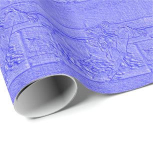Pastel Blue Horse Racing Thoroughbred Racehorse Wrapping Paper