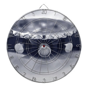 pastel blue hour dartboard