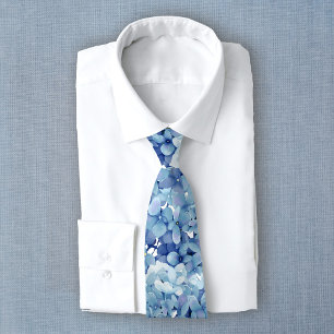 pastel blue Hydrangea Tie