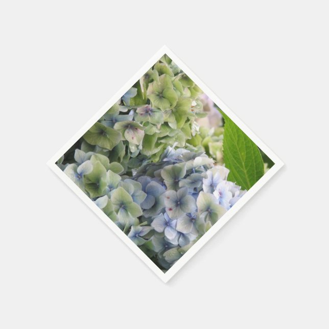 Pastel Blue Hydrangeas Napkin (Corner)