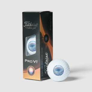 Pastel Blue Jellyfish Fractal Art Under The Sea, Golf Balls