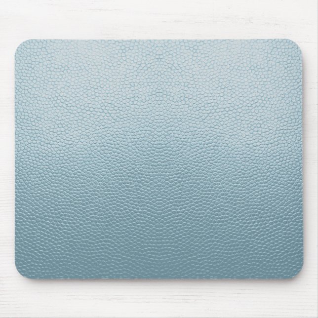 Pastel Blue Leather Mouse Mat (Front)