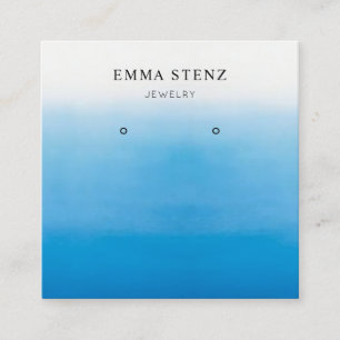 Pastel Blue Ombre Beach Theme Earring Display Card