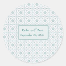Pastel blue pattern wedding