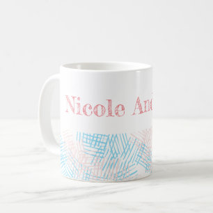 Pastel Blue & Pink Coffee Mug