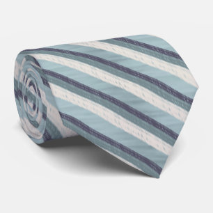 Pastel Blue Pink Magenta Textured Striped Pattern  Tie