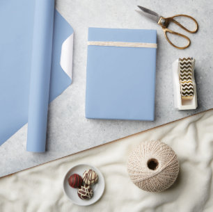 Pastel Blue Plain Solid Colour Wrapping Paper
