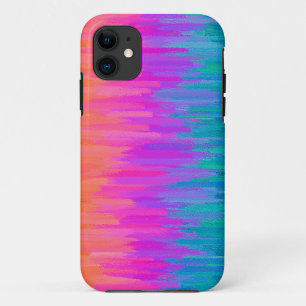 Pastel Blue Purple Orange Abstract iPhone 11 Case