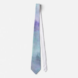 Pastel Blue Purple Watercolor Background Tie