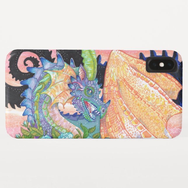 Pastel Blue Rose Dragon Case-Mate iPhone Case (Back (Horizontal))