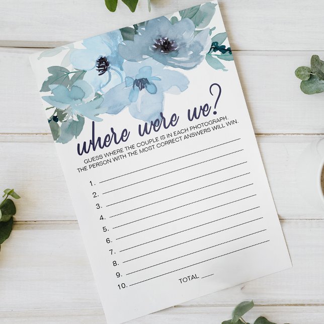 Pastel Blue Roses Floral Game Where Were We Flyer (Creator Uploaded)