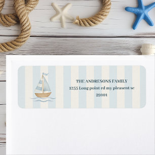 Pastel Blue Sailboat Nautical Boy Theme