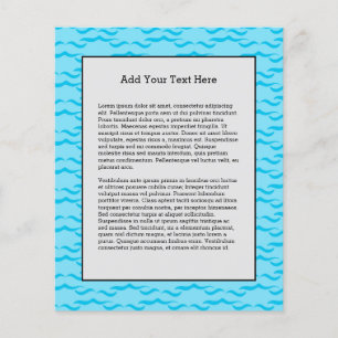 Pastel Blue Sea Water Waves Peaceful Ocean Flyer