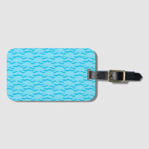 Pastel Blue Sea Water Waves Peaceful Ocean Luggage Tag