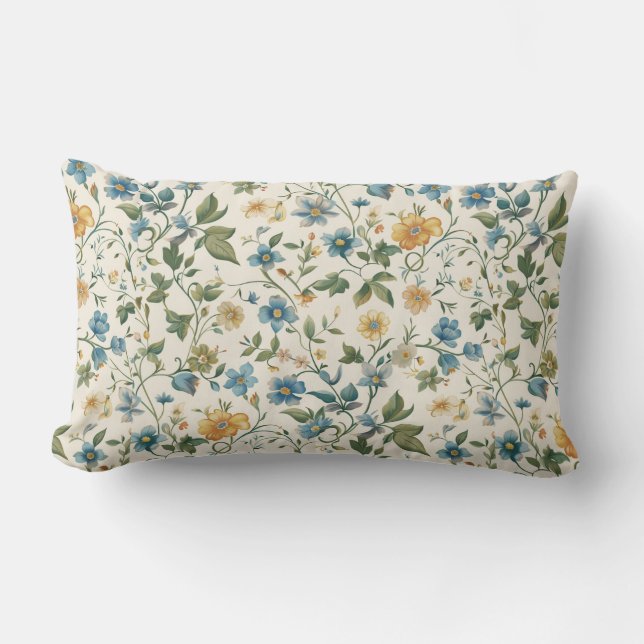 Pastel Blue Serenity Lumbar Cushion (Front)