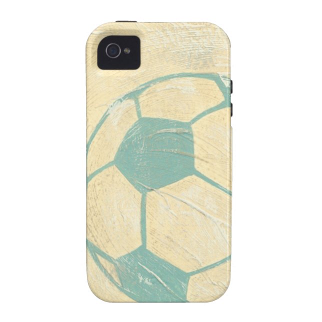 Pastel Blue Soccer Ball by Chariklia Zarris Case-Mate iPhone Case (Back)