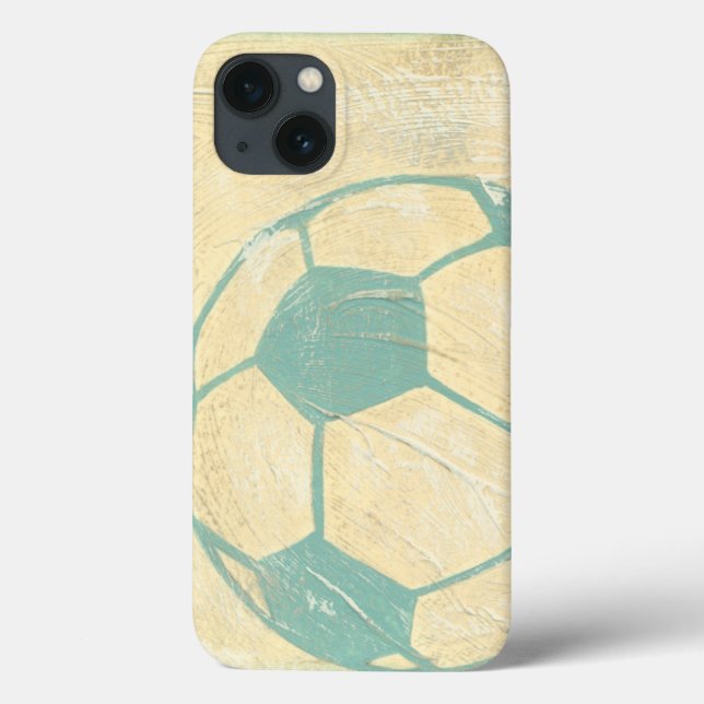 Pastel Blue Soccer Ball by Chariklia Zarris Case-Mate iPhone Case (Back)