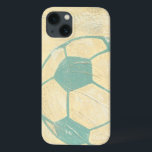 Pastel Blue Soccer Ball by Chariklia Zarris iPhone 13 Case<br><div class="desc">Show your love of the worlds' favourite pastime with this great print of a soccer ball by Chariklia Zarris. The pastel blue and shading give the piece the feel of motion, as if the ball were just kicked and it is rolling by. Purchase a copy today and hang it in...</div>