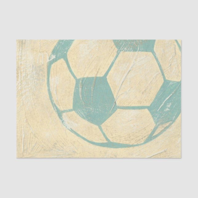 Pastel Blue Soccer Ball by Chariklia Zarris Tissue Paper (Front)
