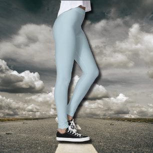 Pastel Blue Solid Colour   Classic   Elegant Leggings