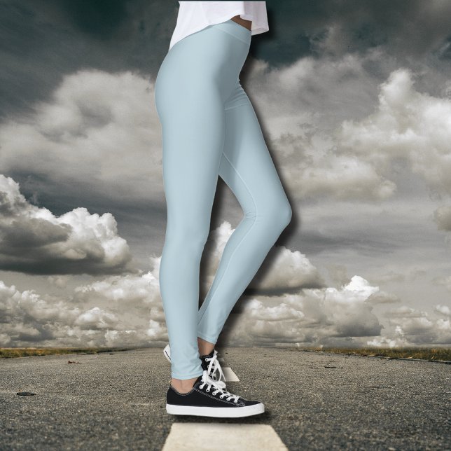 Pastel Blue Solid Colour | Classic | Elegant Leggings (Creator Uploaded)
