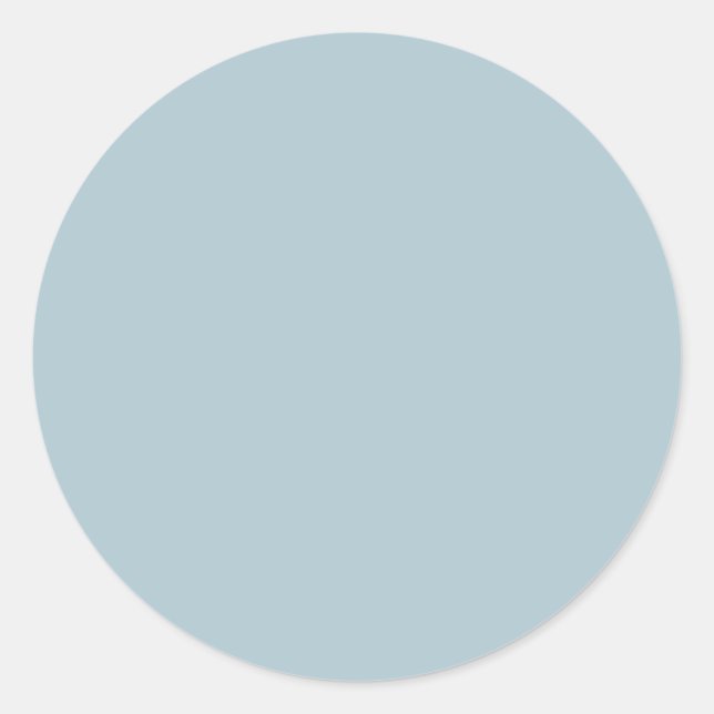 Pastel Blue Solid Colour Classic Round Sticker (Front)