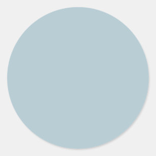 Pastel Blue Solid Colour Classic Round Sticker