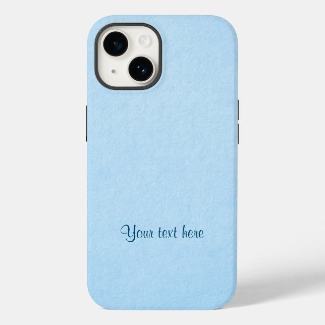 Pastel Blue Solid Colour TEMPLATE Case-Mate iPhone Case (Back)
