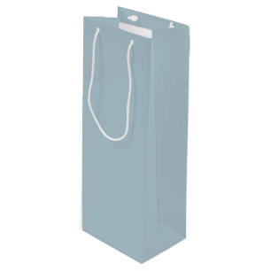 Pastel Blue Solid Colour Wine Gift Bag