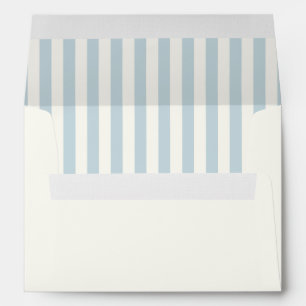 Pastel Blue Stripes Elegant Envelope for Baptism