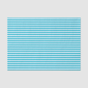 Pastel Blue Stripes & Turquoise Background Tissue Paper