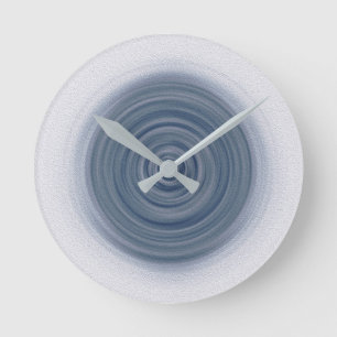 Pastel Blue Swirl Round Clock