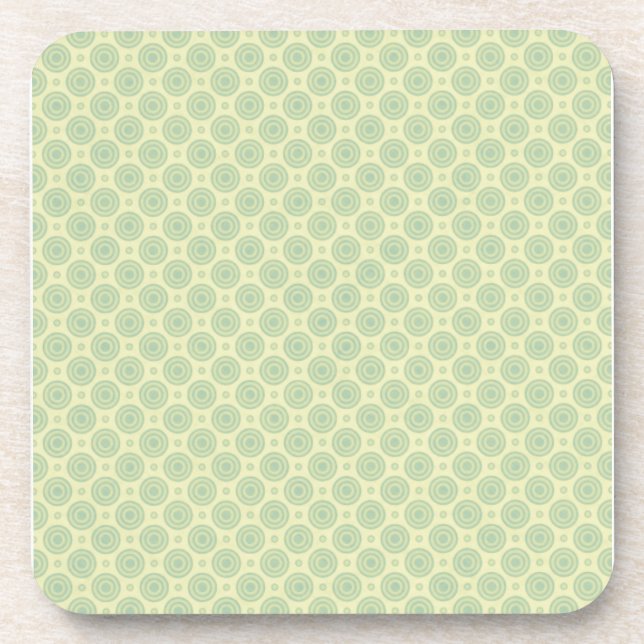 Pastel Blue Targets on Yellow Coaster (Front)