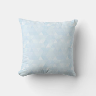 Pastel Blue Triangle Mosaic Pillow
