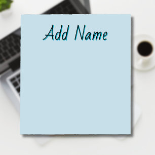 Pastel Blue Unique Personalized Teacher Gifts Notepad