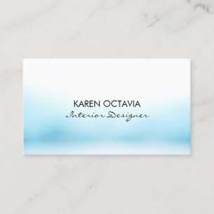 Pastel Blue Watercolor Business Card