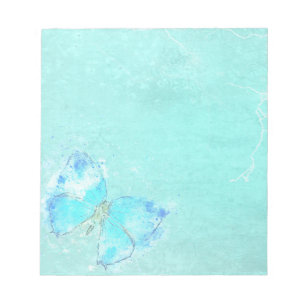 Pastel Blue Watercolor Butterfly Notepad