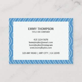 Pastel Blue Wave QR Scan Company Business Card