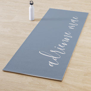 Pastel Blue & White Personalised Reversible Yoga Mat