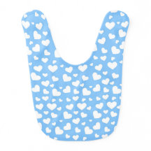 PASTEL BLUE WITH WHITE LOVE HEARTS