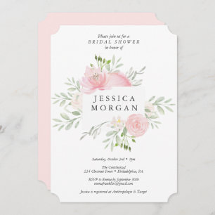Pastel Blush Bridal Shower Invitation