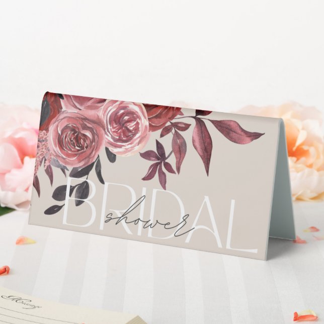 PASTEL BLUSH FLORAL BURGUNDY BRIDAL SHOWER  (In SItu (Wedding))