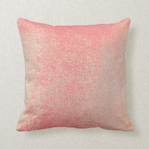Pastel Blush Gold Mint Pink Rose Painting Coral Cushion