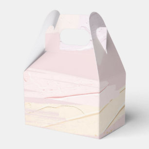 Pastel Blush Pink and Gold Paint Splash Favour Box